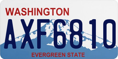WA license plate AXF6810