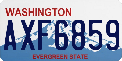 WA license plate AXF6859
