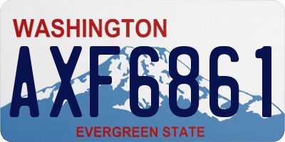 WA license plate AXF6861