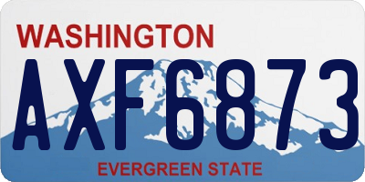 WA license plate AXF6873