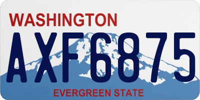 WA license plate AXF6875