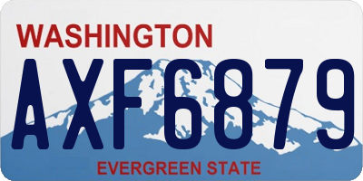 WA license plate AXF6879