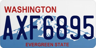 WA license plate AXF6895