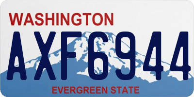 WA license plate AXF6944