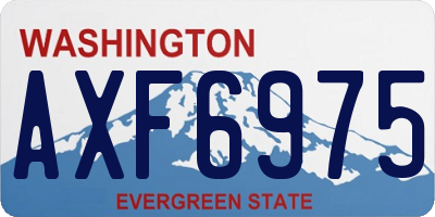 WA license plate AXF6975