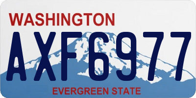 WA license plate AXF6977