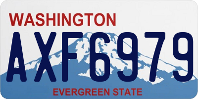 WA license plate AXF6979