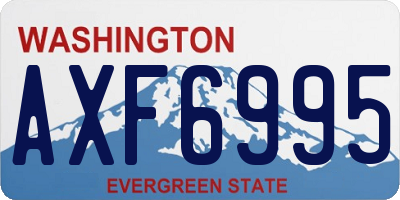WA license plate AXF6995