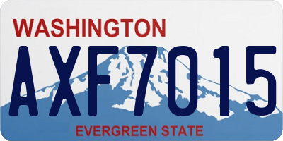 WA license plate AXF7015