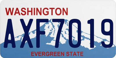 WA license plate AXF7019