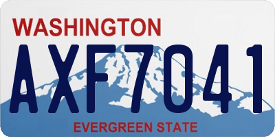WA license plate AXF7041
