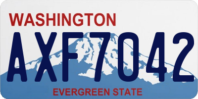 WA license plate AXF7042