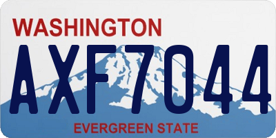 WA license plate AXF7044
