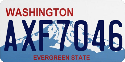 WA license plate AXF7046