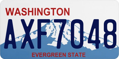 WA license plate AXF7048