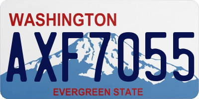 WA license plate AXF7055