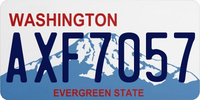 WA license plate AXF7057