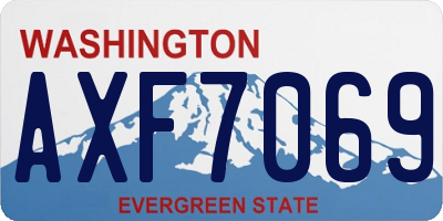WA license plate AXF7069