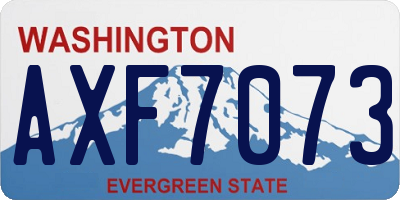 WA license plate AXF7073