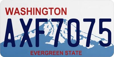 WA license plate AXF7075