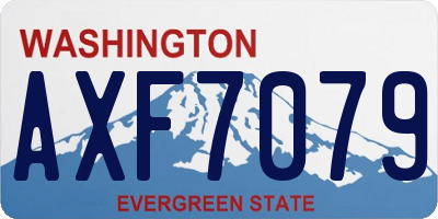 WA license plate AXF7079