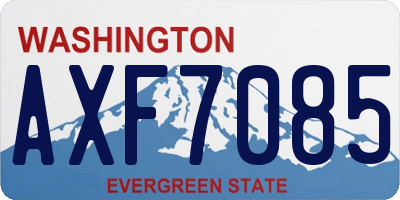 WA license plate AXF7085