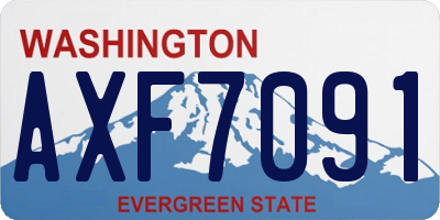 WA license plate AXF7091