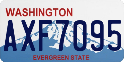 WA license plate AXF7095