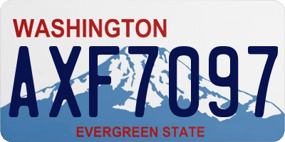 WA license plate AXF7097