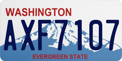 WA license plate AXF7107