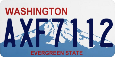 WA license plate AXF7112