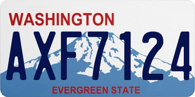 WA license plate AXF7124