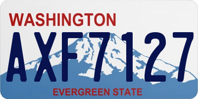 WA license plate AXF7127