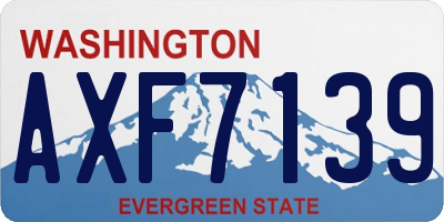 WA license plate AXF7139