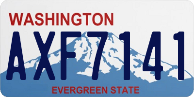 WA license plate AXF7141