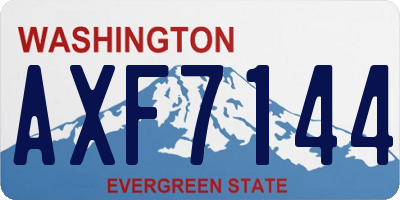 WA license plate AXF7144