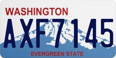 WA license plate AXF7145