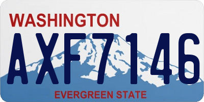 WA license plate AXF7146