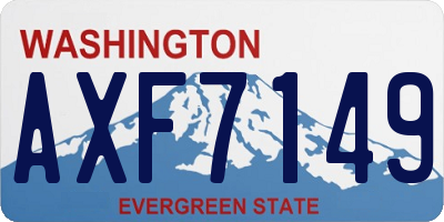WA license plate AXF7149