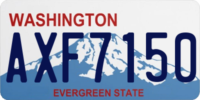 WA license plate AXF7150