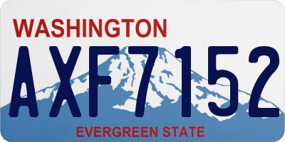 WA license plate AXF7152