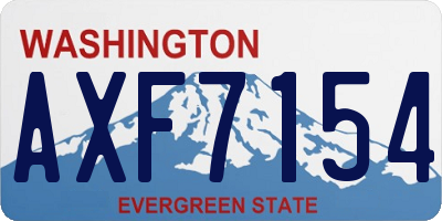 WA license plate AXF7154