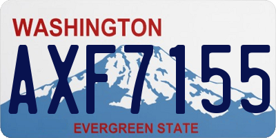 WA license plate AXF7155