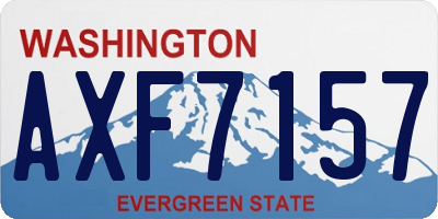 WA license plate AXF7157