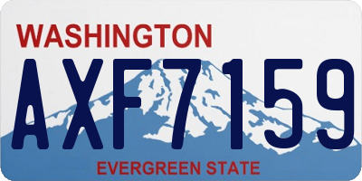 WA license plate AXF7159