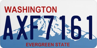 WA license plate AXF7161