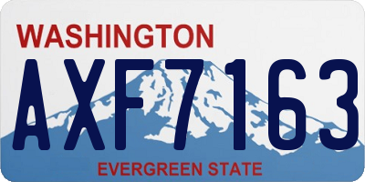 WA license plate AXF7163