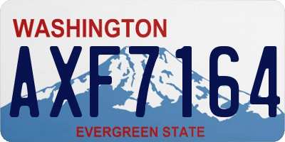 WA license plate AXF7164
