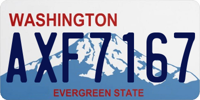 WA license plate AXF7167
