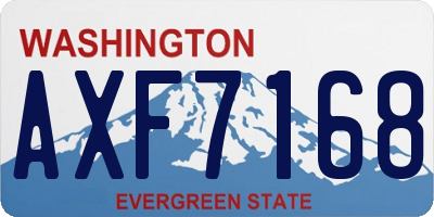 WA license plate AXF7168